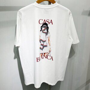 Casablanca Tennis Girl Short Sleeve White T-Shirt